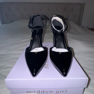 Madden Girl Black Ankle Strap Heels
